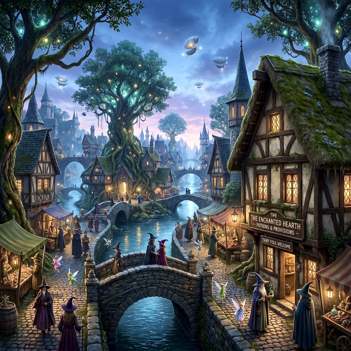Magical fantasy world illustration 1