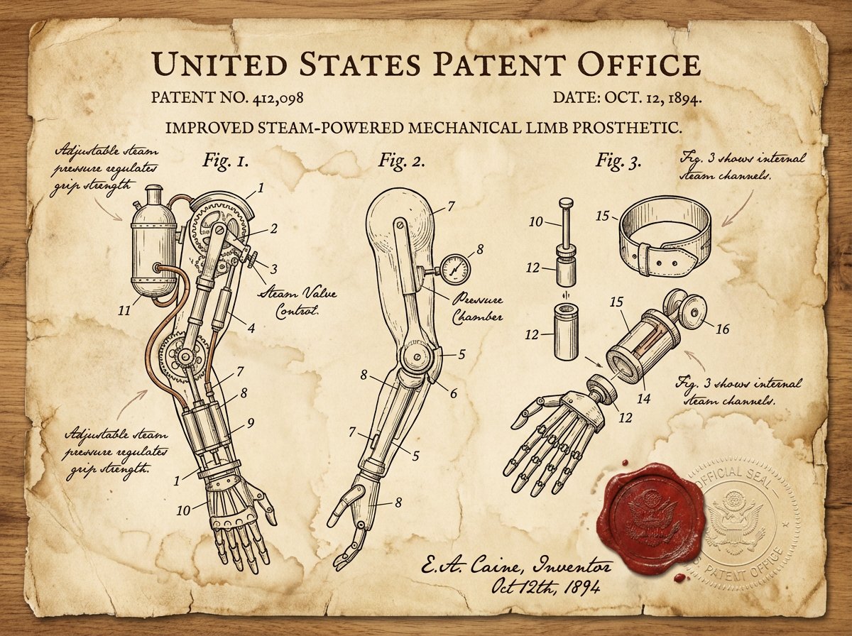 Vintage Patent Document for an Invention 4