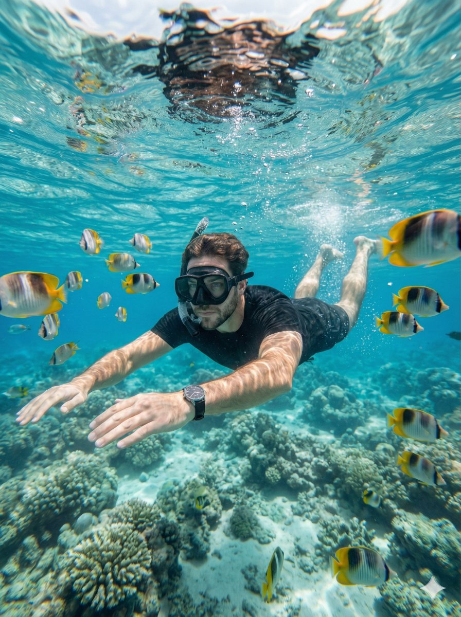 Hyper-Realistic Underwater Snorkeling Portrait 1