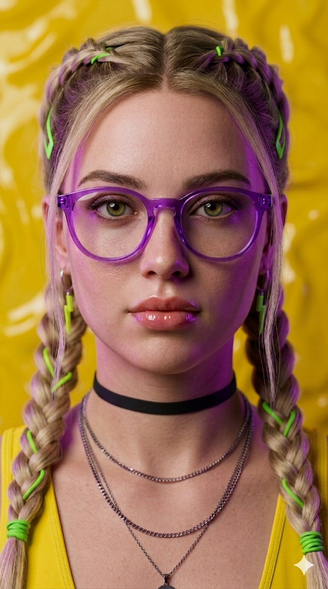 Cyberpunk Braided Portrait 1