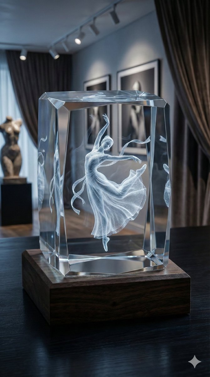 3D Laser-Engraved Crystal Ornament Generator 1