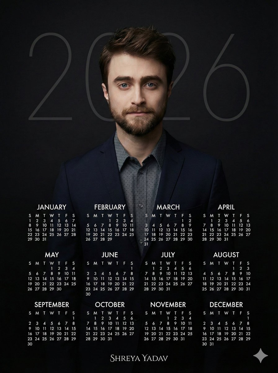 Cinematic 2026 Calendar Poster Prompt 1
