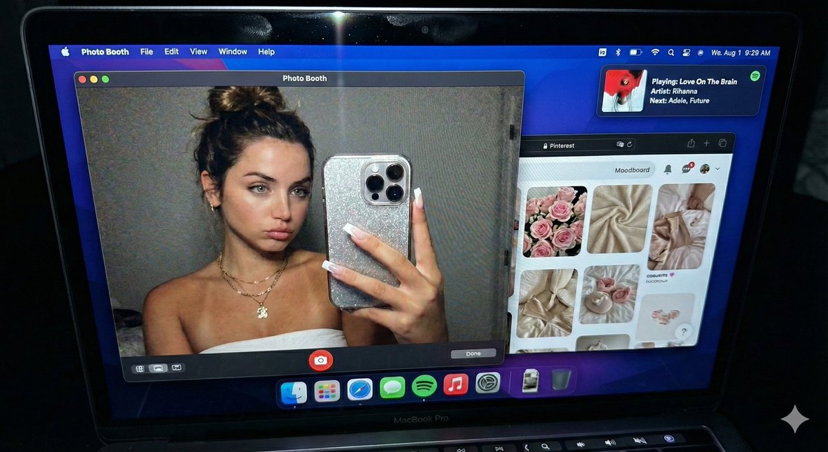 Hyper-realistic MacBook Screen POV Shot Prompt 2