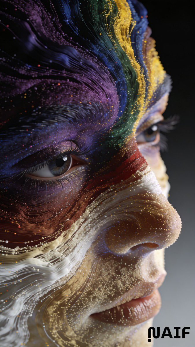 Abstract Fibonacci Particle Facial Features CGI Prompt 3