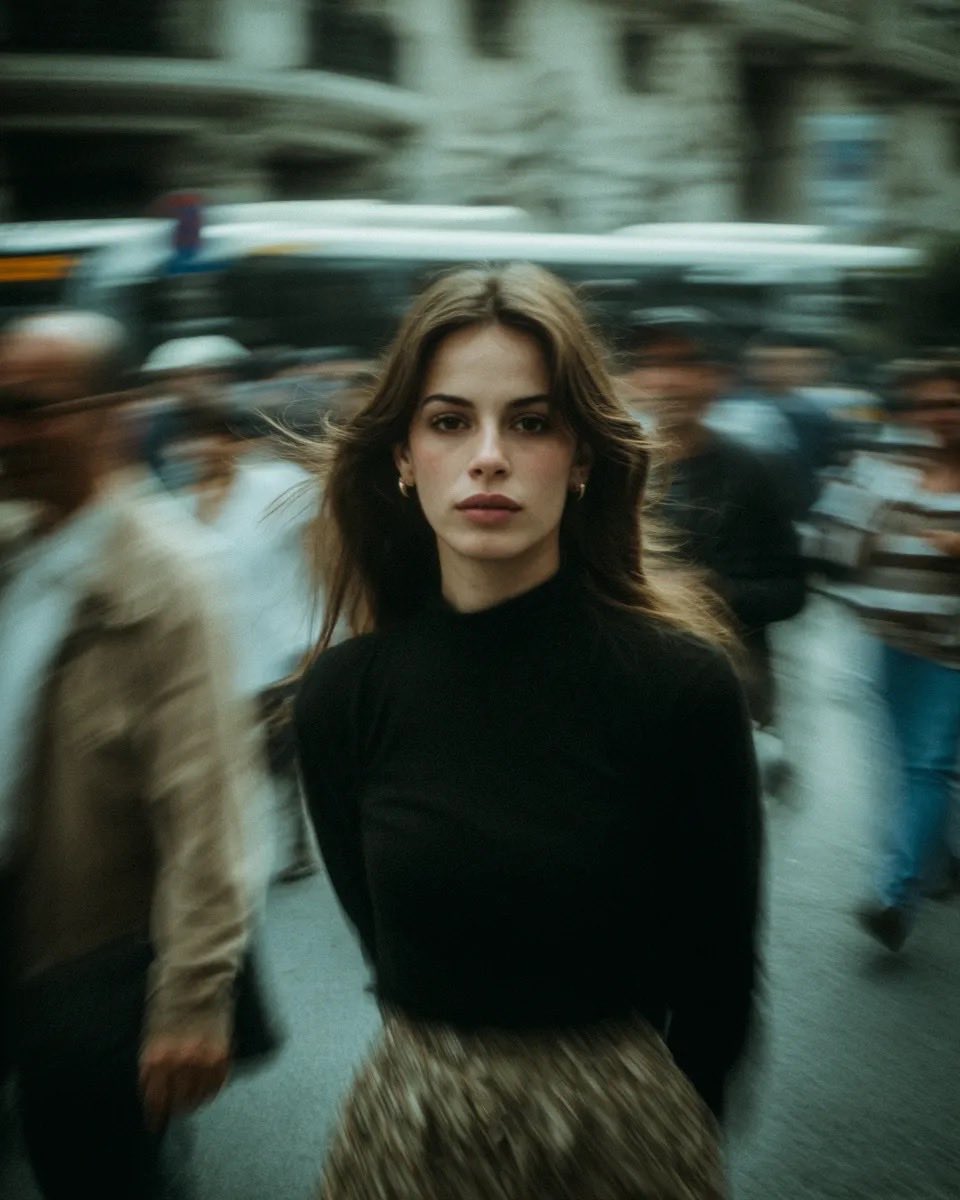 Cinematic Street Portrait with Motion Blur 2