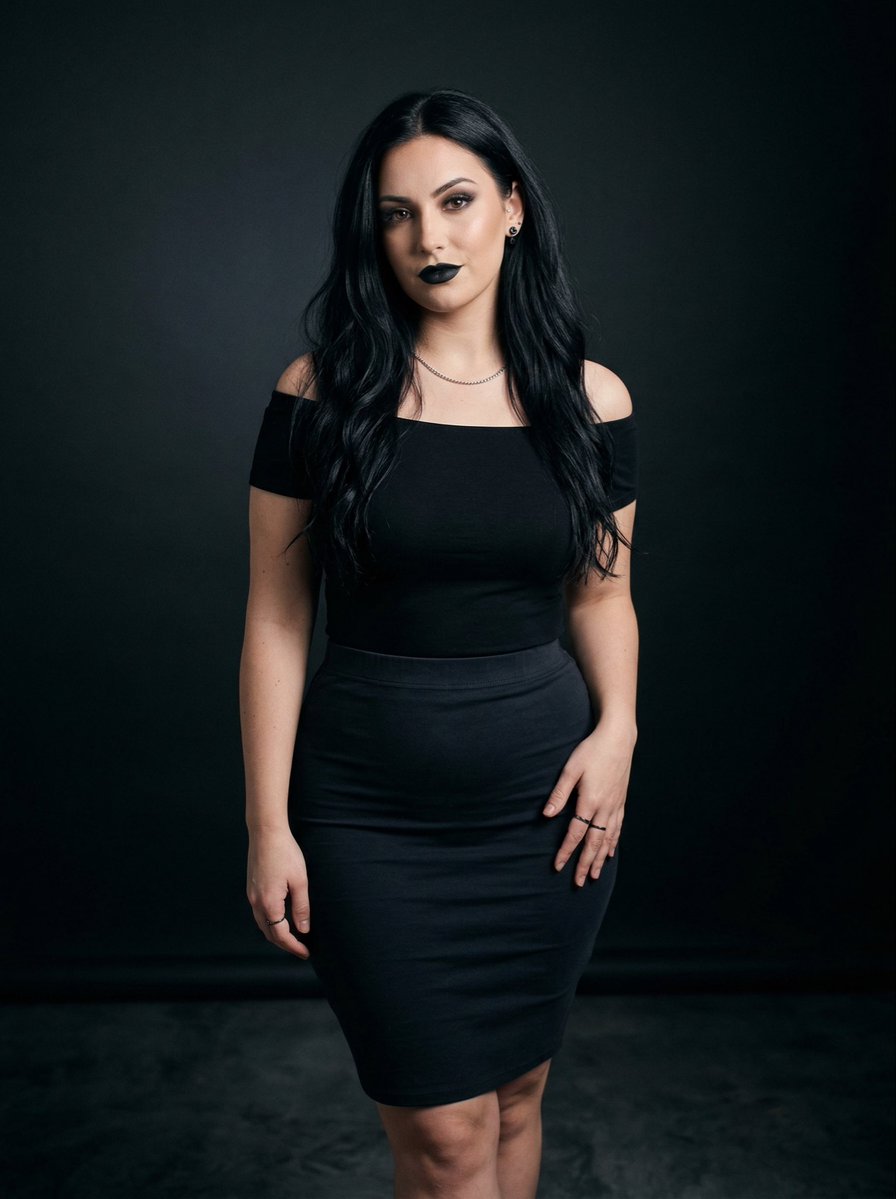 Black on Black Sultry Portrait 1
