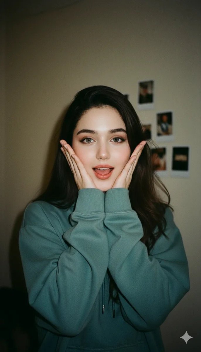 Cinematic Indoor Portrait of a Woman in a Teal Hoodie (Two Variations) 2