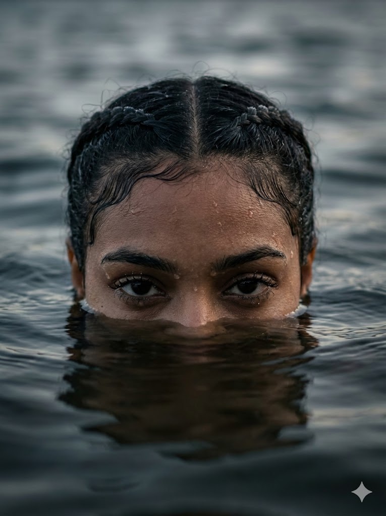 Dramatic Water Emergence Portrait 1