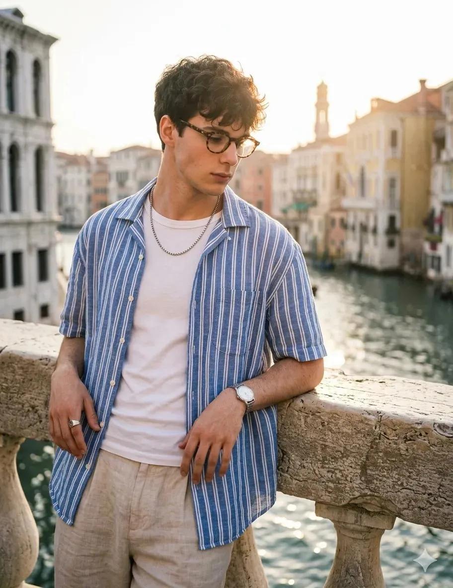 Candid Portrait at Venice Rialto Bridge 1