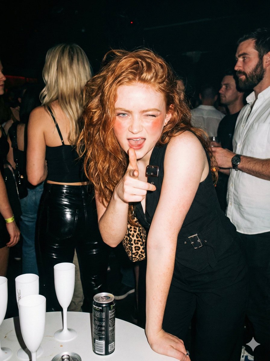 Hyper-realistic Candid Nightlife Photo of Sadie Sink 3