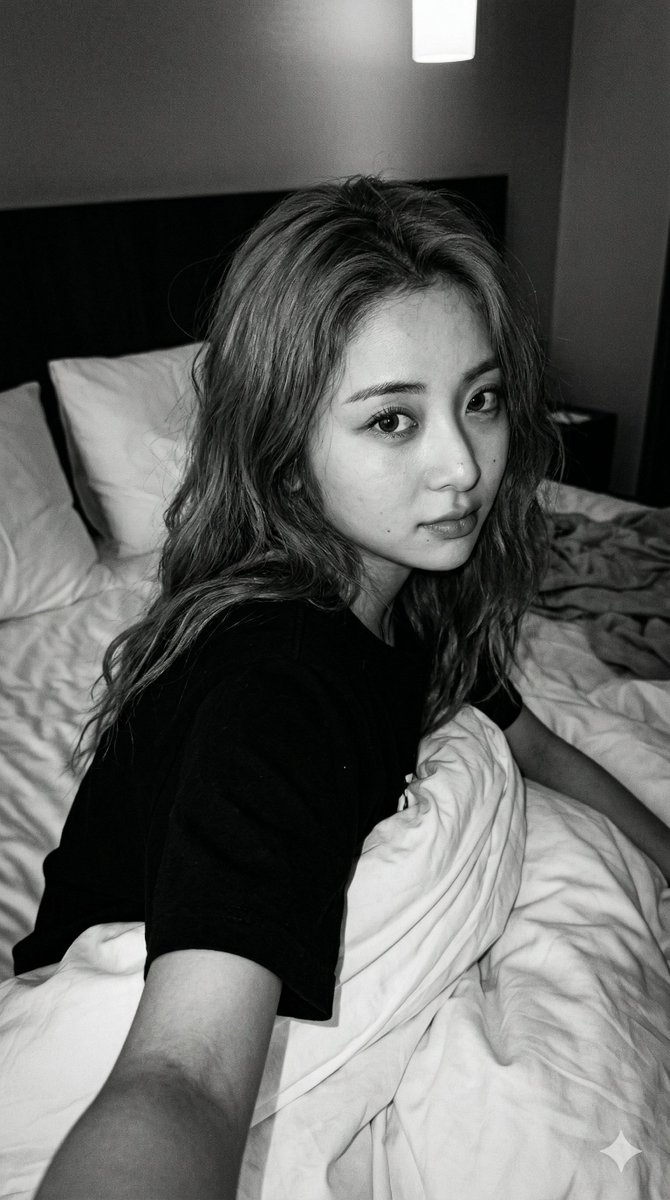 Black and White Noir Selfie of Kazuha 3
