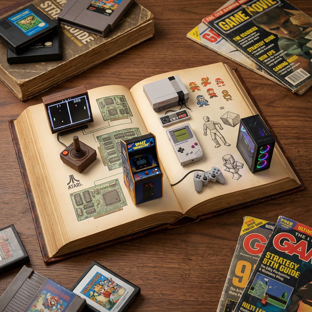 History of Gaming Diorama Book Template Prompt 1