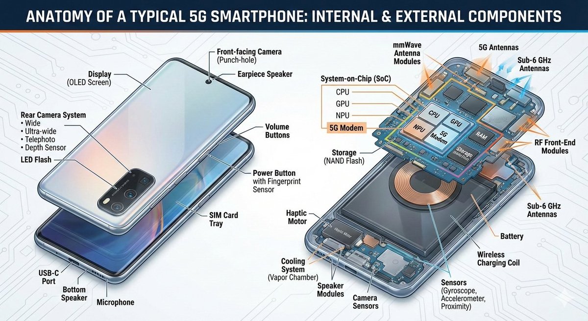 5G 智能手机信息图提示 1