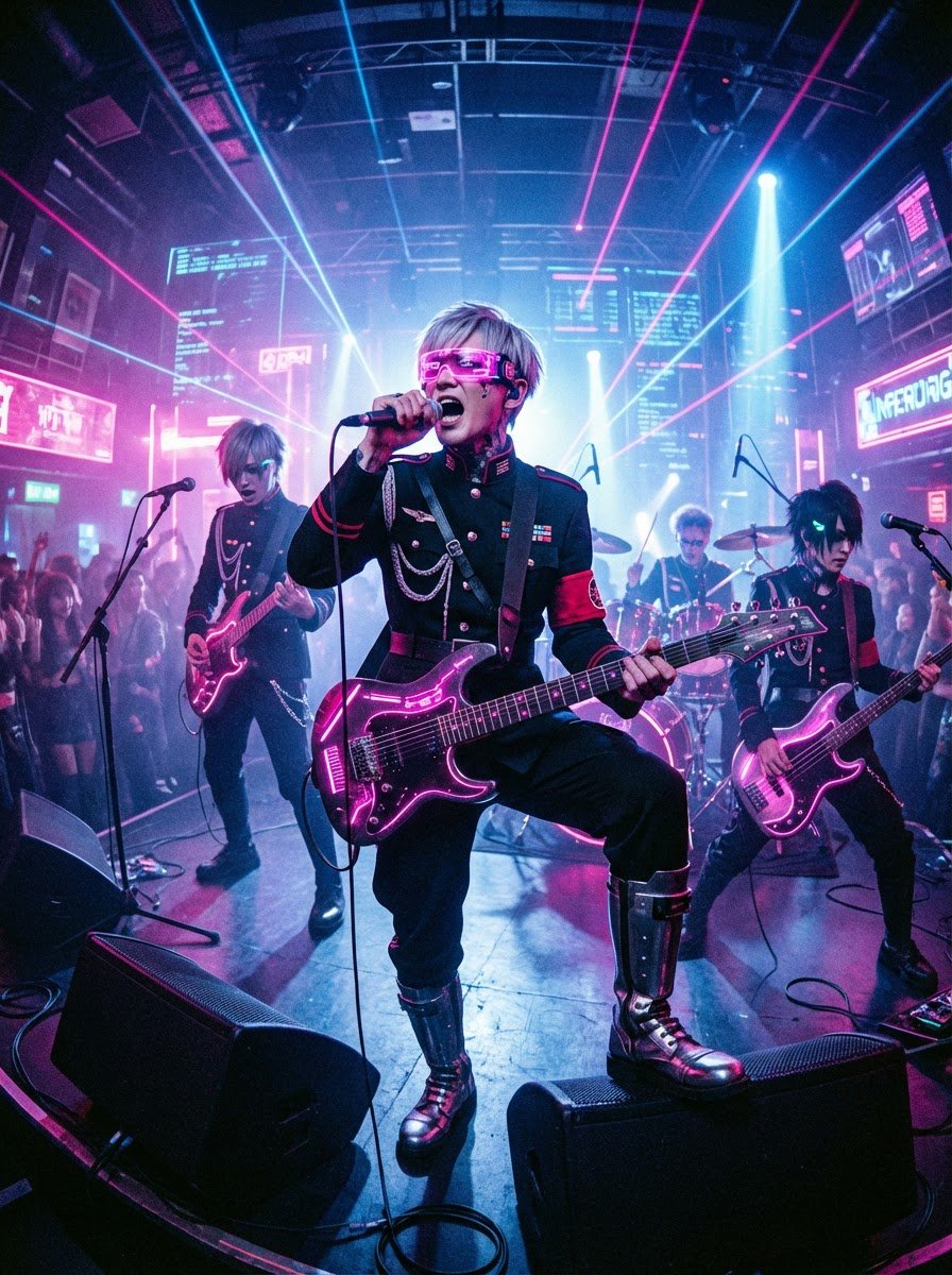 Cyberpunk Japanese Band Live Performance 1