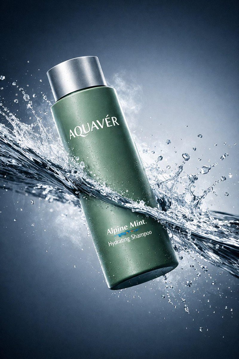 Luxury Shampoo Bottle Splash Commercial 3