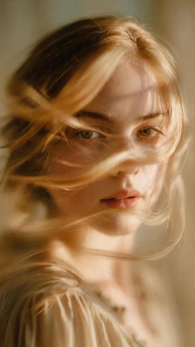 Soft-Focus Ethereal Portrait with Motion Blur 1