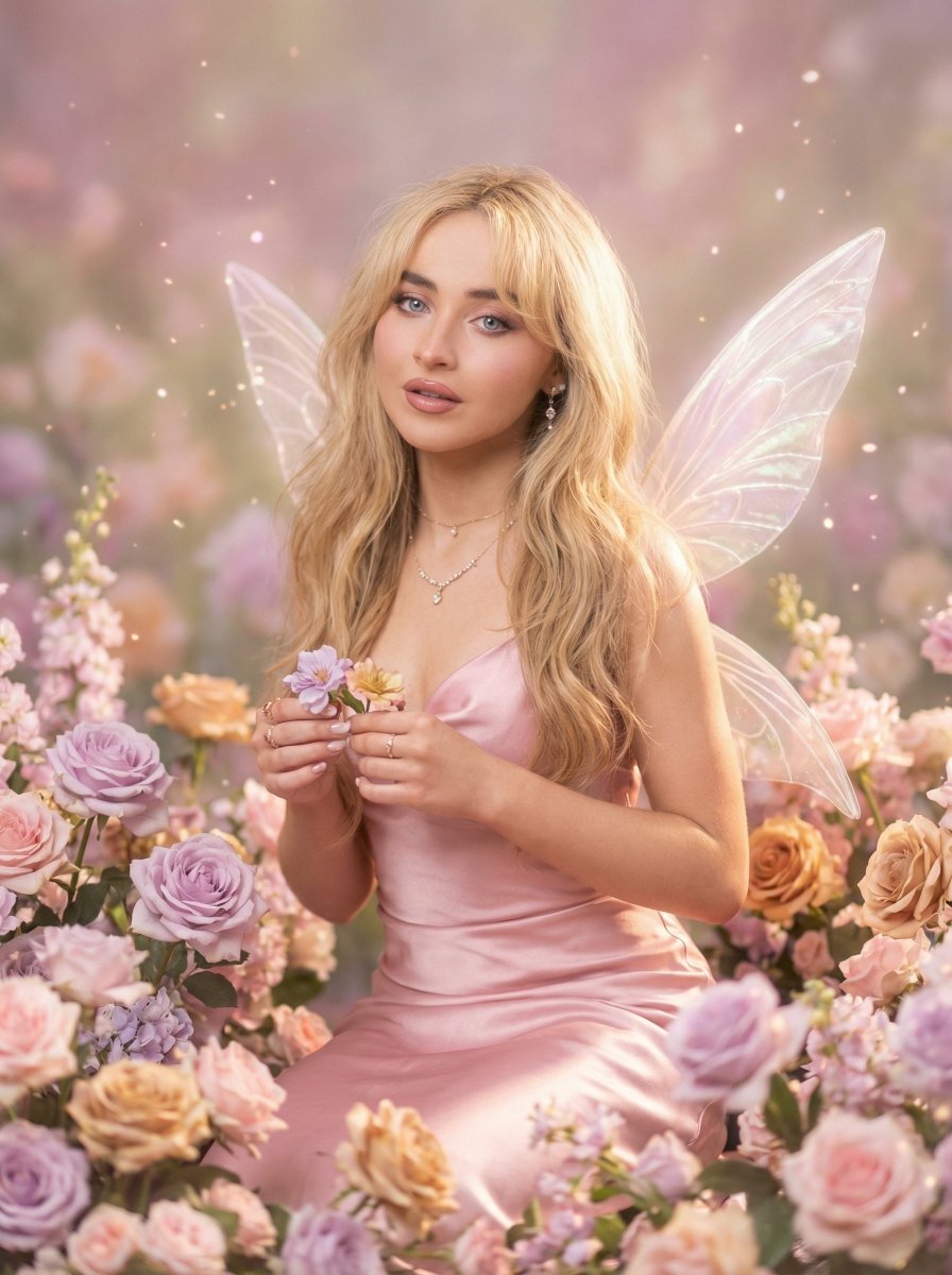 Dreamy Fairy Editorial Portrait in a Secret Garden 3