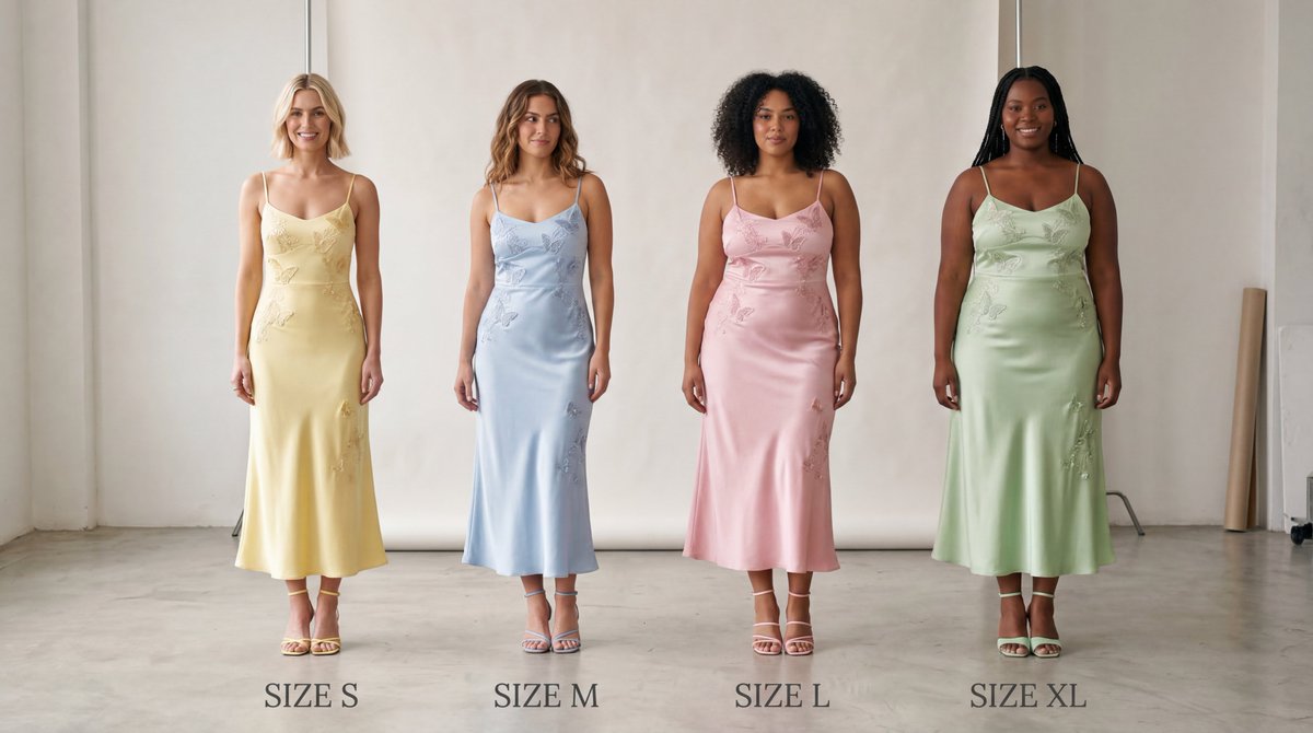 Realistic Size Range Fashion Lineup 1