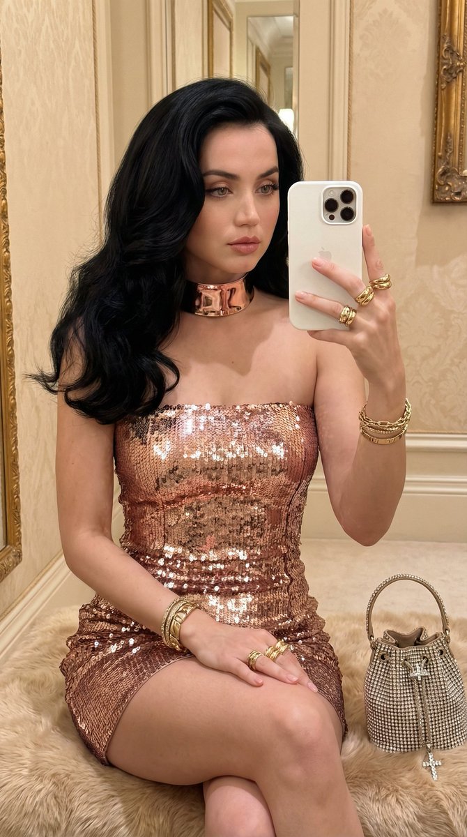 Ultra-Photorealistic Mirror Selfie in a Luxury Art-Deco Setting 3