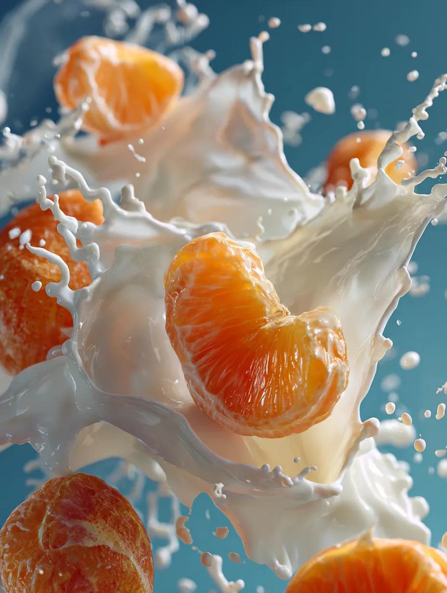 Macro Splash Photography of Orange Slices and Milk 3