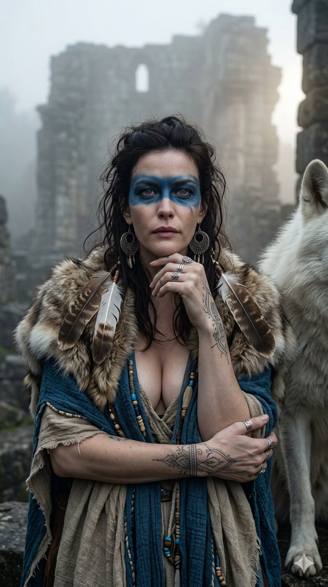 Dark Fantasy Wolf Queen Portrait 1