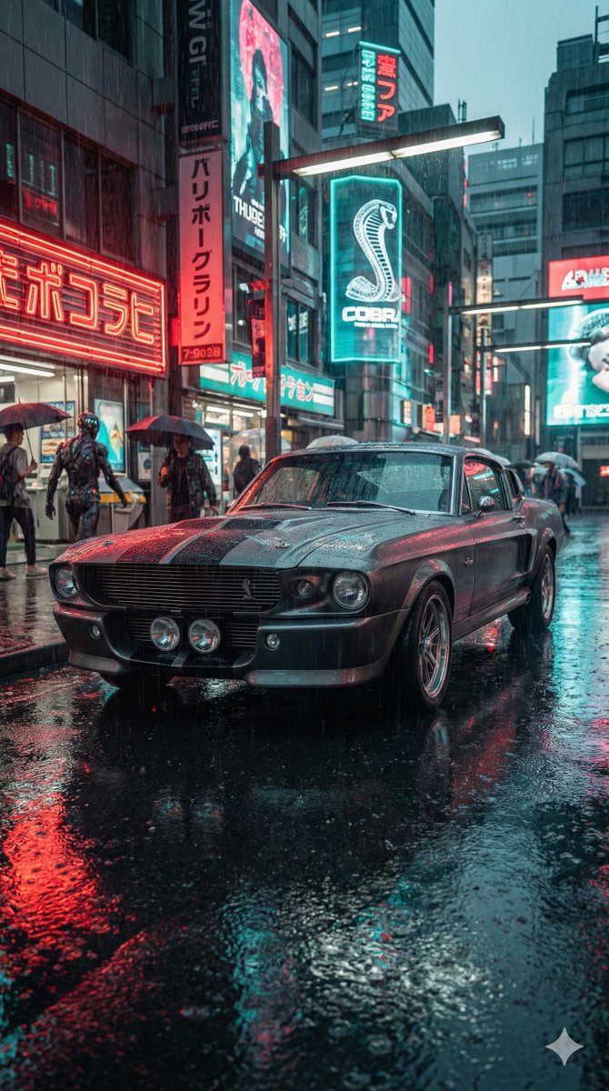 Cyberpunk Muscle Car Cinematic Prompt 1