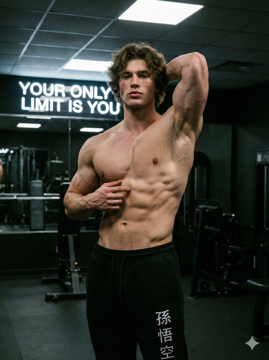 Fitness Studio Man Pose Prompt 2