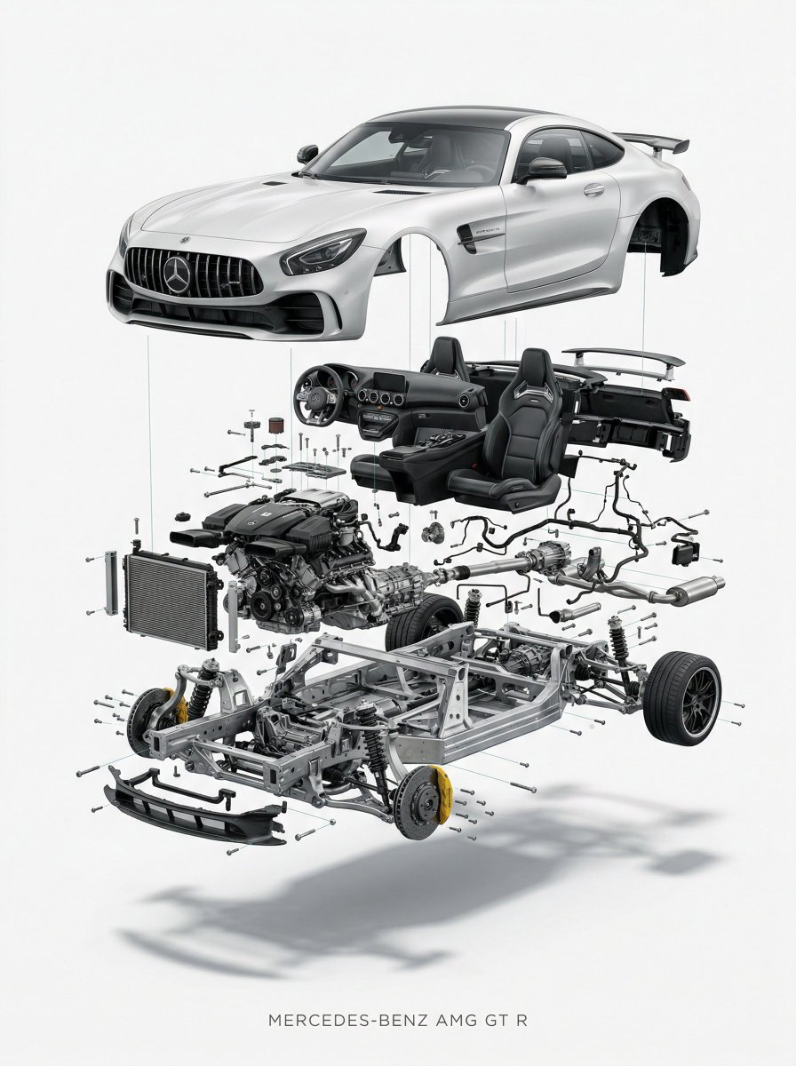 Exploded View Car Advertisement 2
