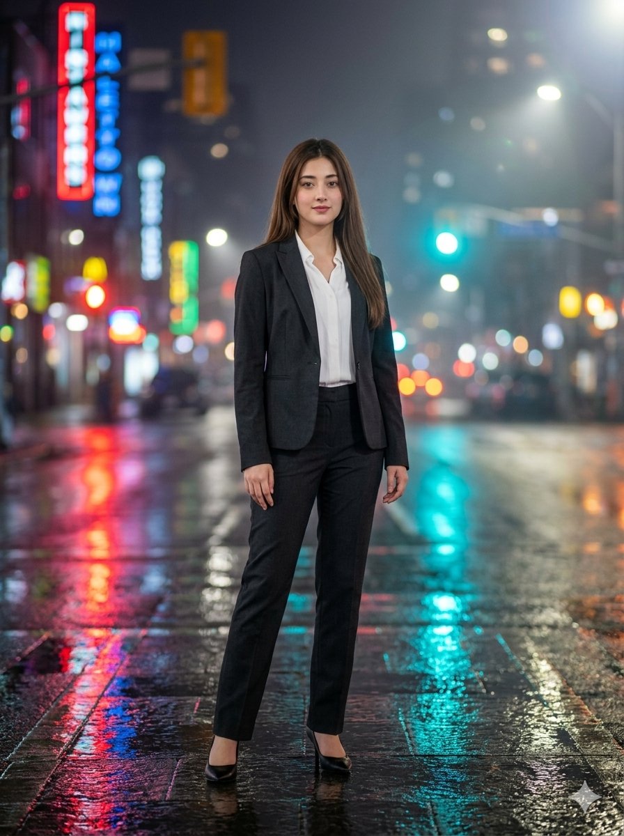 Cinematic Urban Night Portrait 1