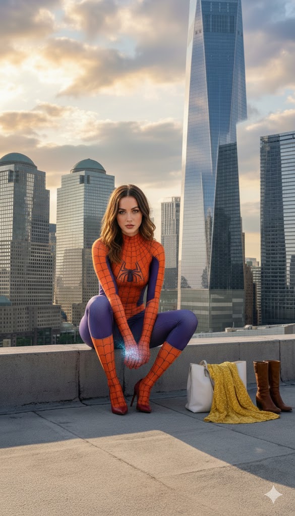 Dual Superhero Variant Scene (Ana de Armas and Sydney Sweeney Likeness) 2