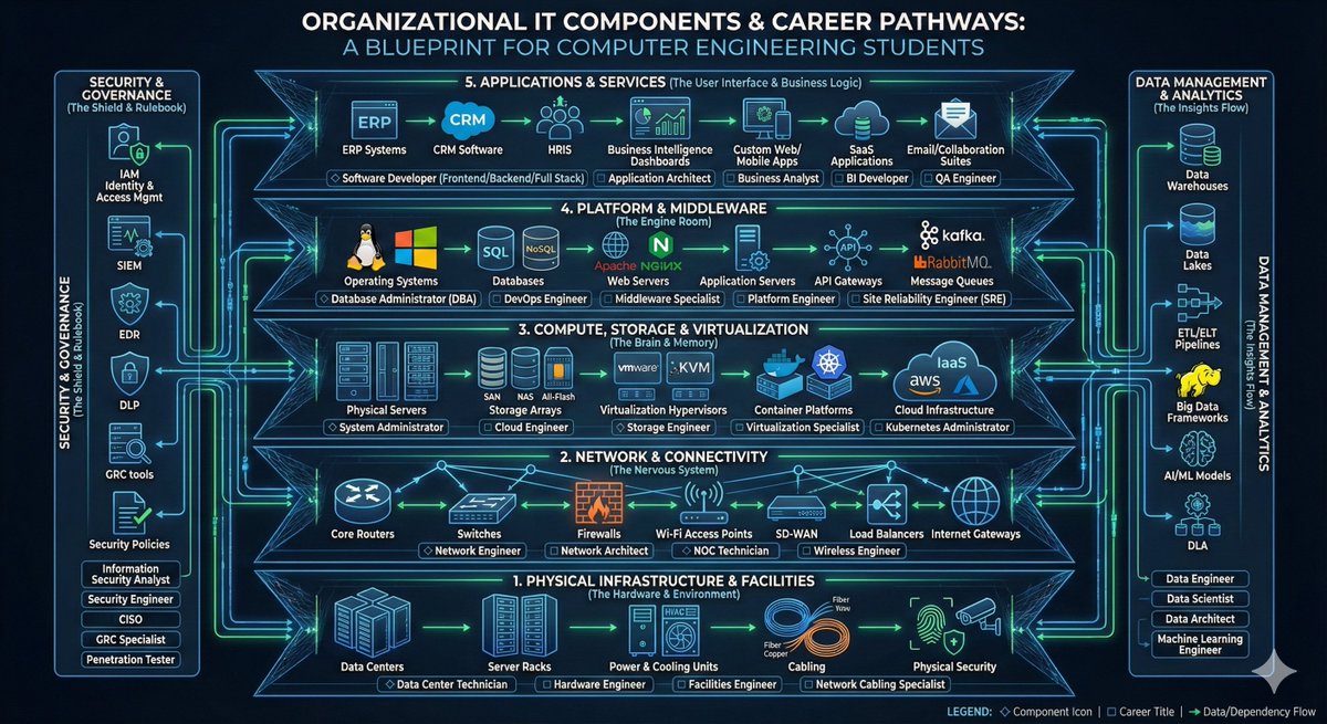 High-detail IT careers infographic (Thai/English mix) 3