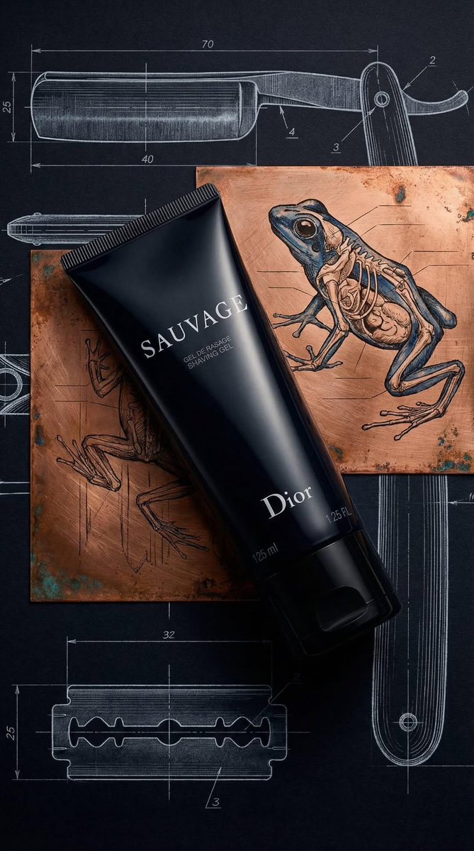 Luxury Product Photography of Dior Sauvage Shaving Gel 2