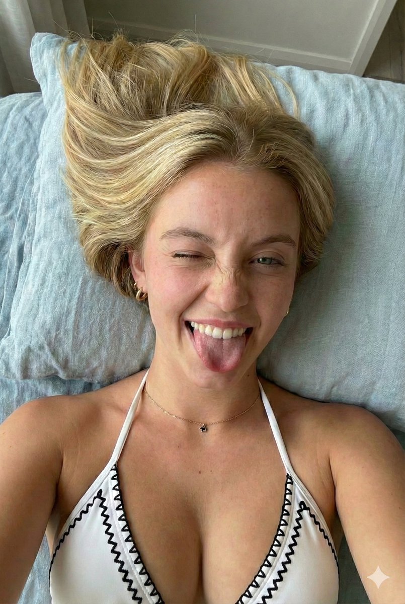 Playful Overhead Bikini Portrait Prompt 1