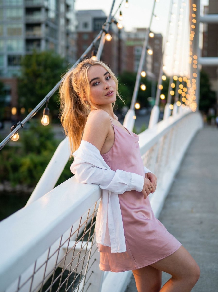 Trendy Aesthetic Lifestyle Photo on a Bridge 1