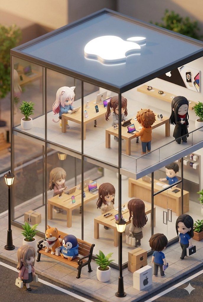 3D chibi miniature brand concept store prompt 4