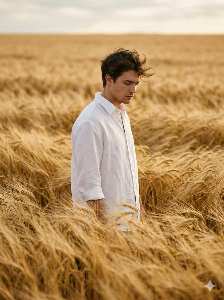 Vogue-Level Editorial Portrait in a Wheat Field 2