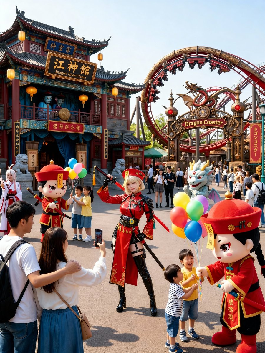 Amusement Park Prompt Template for Character Placement 1