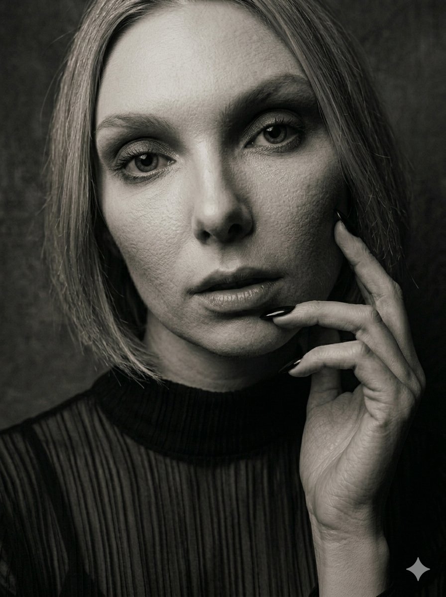Moody Sepia Hand Study Portrait 2