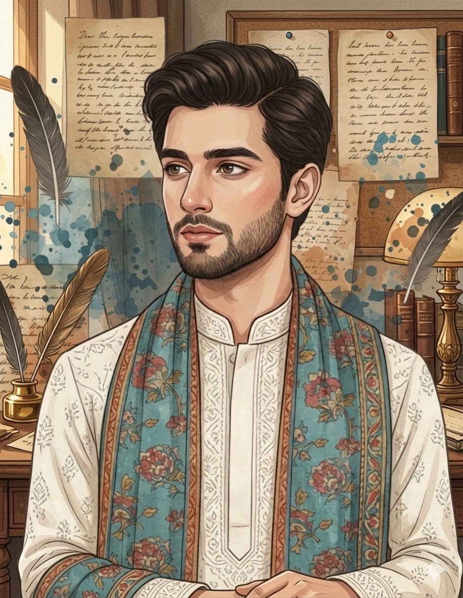South Asian Male Character Illustration Prompt for Gemini Nano Banana Pro 2