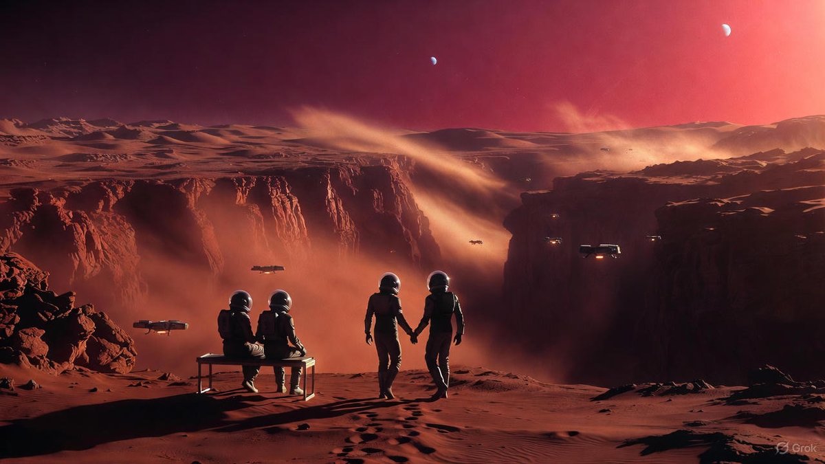 Ultra-Real 16K Cinematic Scene of Romantic Date on Mars 4