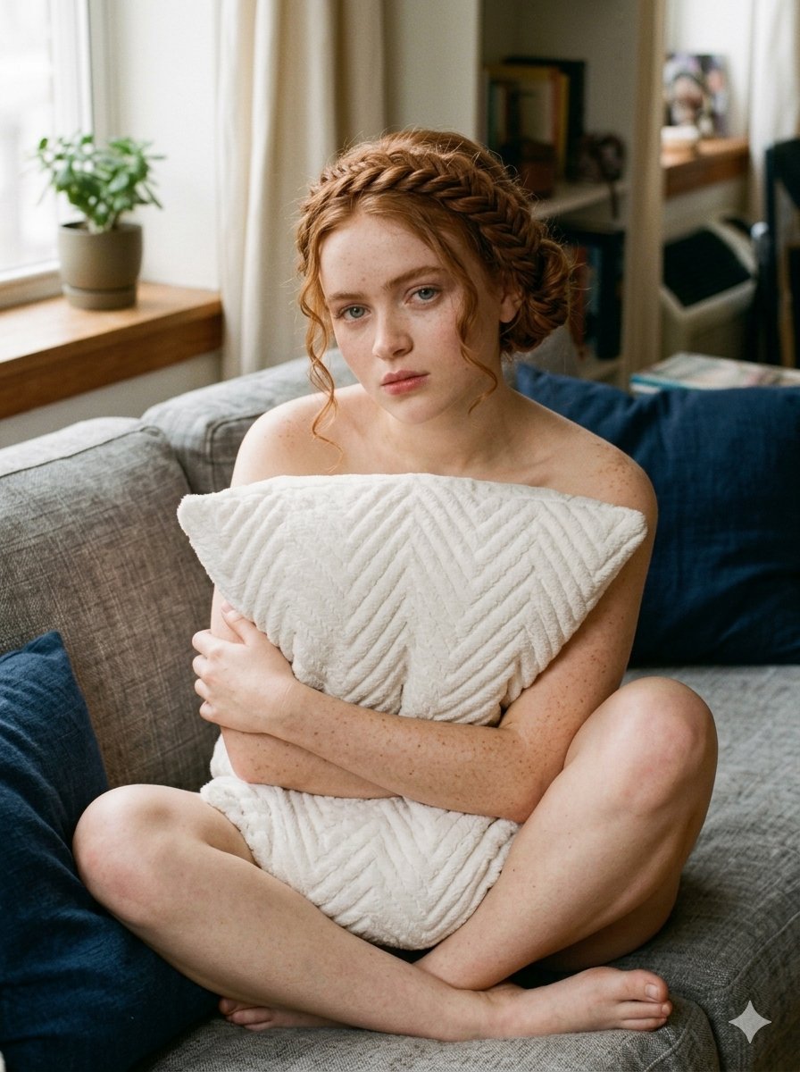 Cozy Indoor Sofa Portrait 1