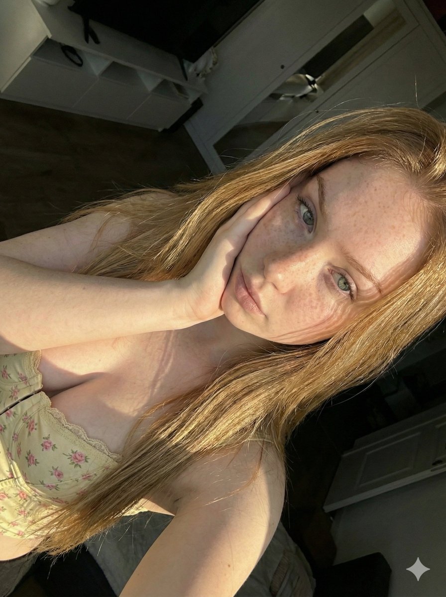 Golden Hour Freckled Portrait 2