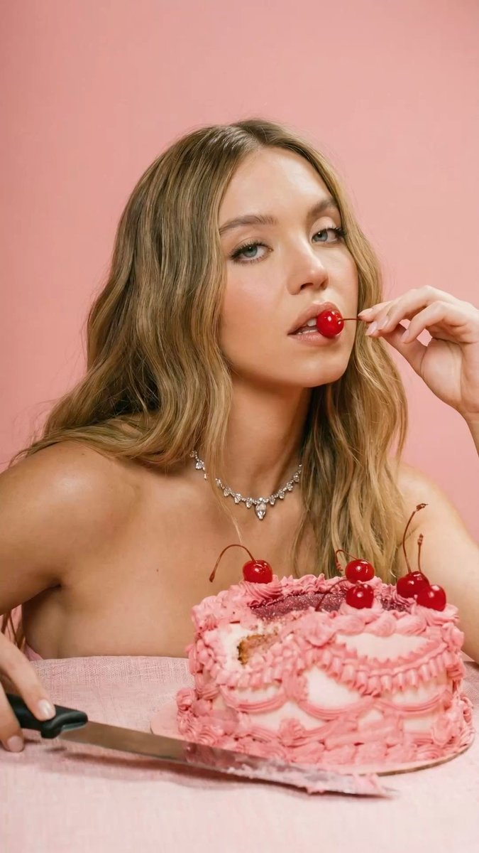 Pink Aesthetic Coquette Birthday Cake Editorial Portrait 2