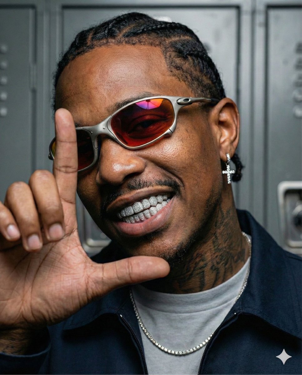 High-Contrast Sports Editorial Portrait with Grillz and Oakley 2