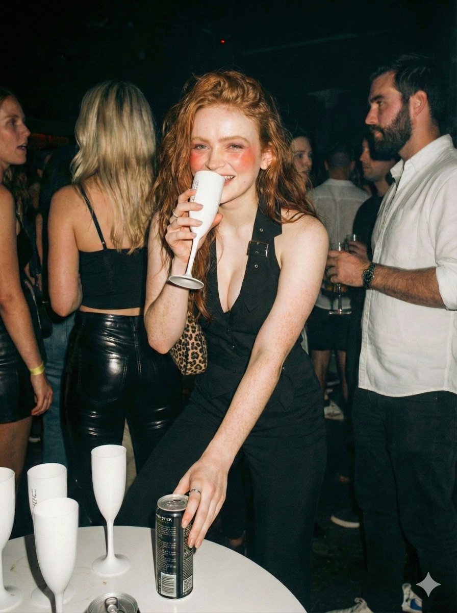 Hyper-realistic Candid Nightlife Photo of Sadie Sink 4