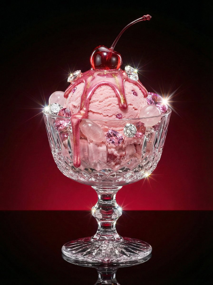 Luxury Dessert Still Life with Diamonds and Molten Center 2