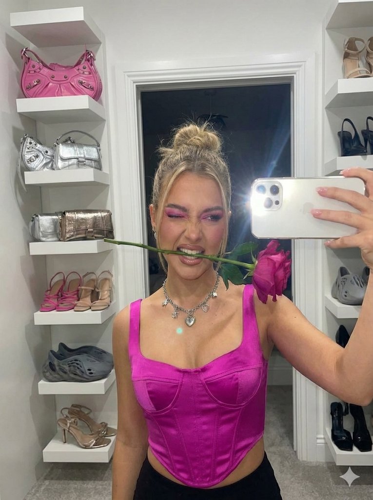 Influencer-Style Selfie Portrait with Rose (Reference Image Required) 1