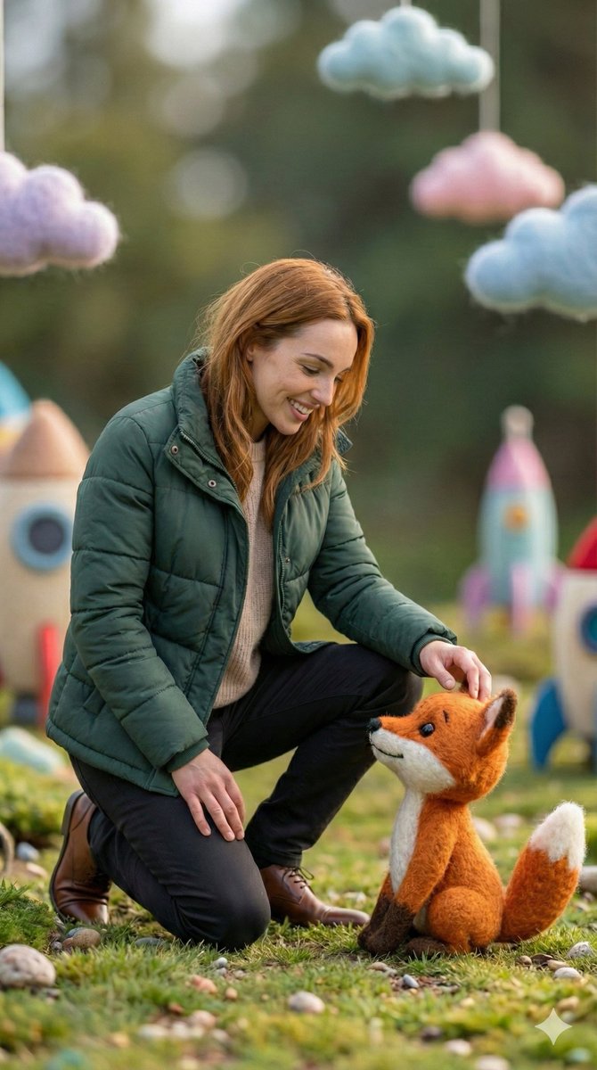 Photorealistic Human and Felt Fox Hybrid 1