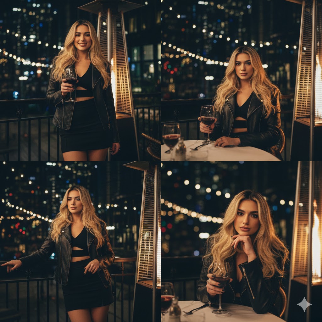 Four-Image Collage Prompt for Nightlife Scene 2