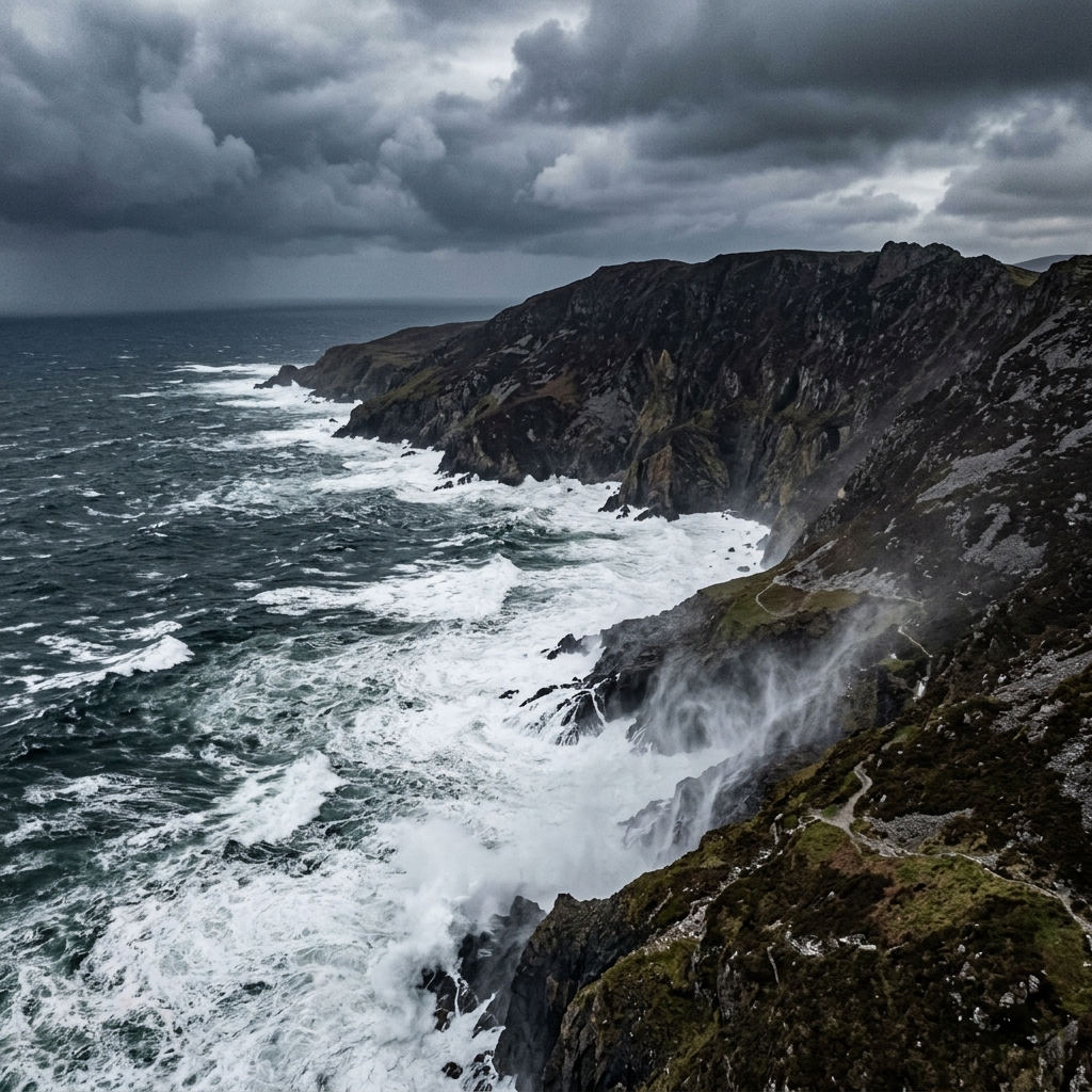 Stormy Coastal Cliff Landscape 1